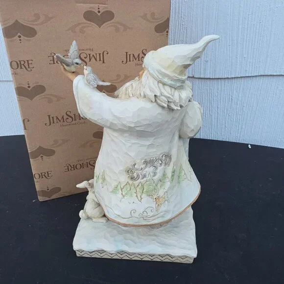 Jim Shore 2017 "White Woodland Winter" Santa , #4058735 Heartwood Creek - Picture 4 of 11